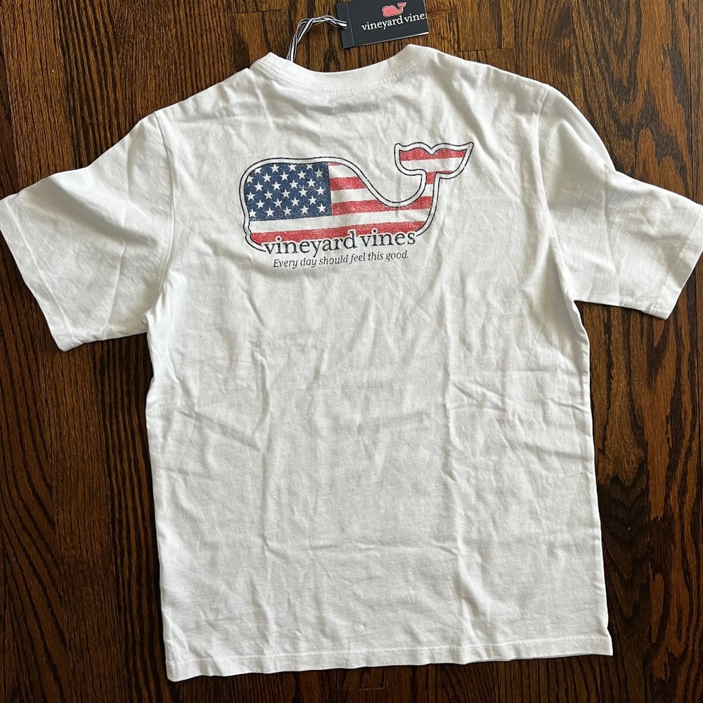 Vineyard Vines Boys Size Large U.S.A. Flag Tee NWT
